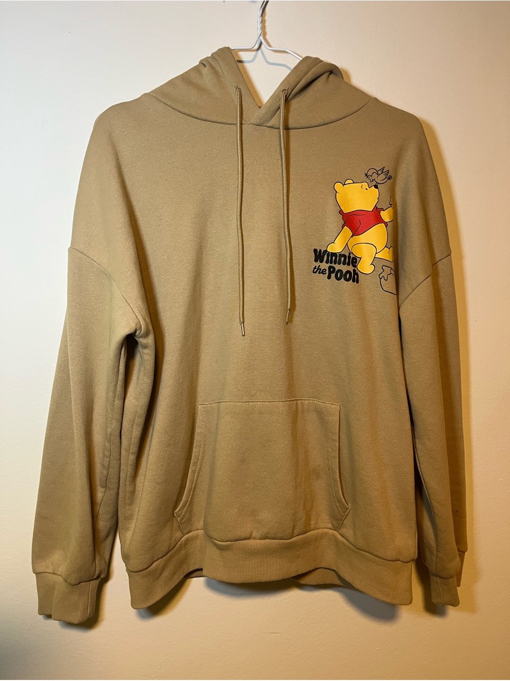 Winnie the Pooh Tan Hoodie -Graphic Pullover.